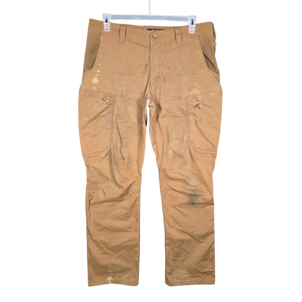 5.11 Tactical Pants Mens‎ 38x34 Apex Canvas Cargo Brown Stretch Utility Read